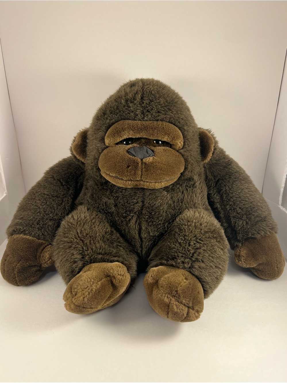 Vintage Chosun Brown Gorilla Plush 12”x16” Stuffed Animal